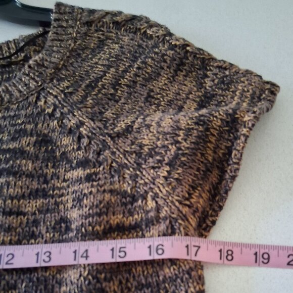 Style & Co Black & Brown Cable Knit Sweater Dress Women's Size S - Picture 12 of 12
